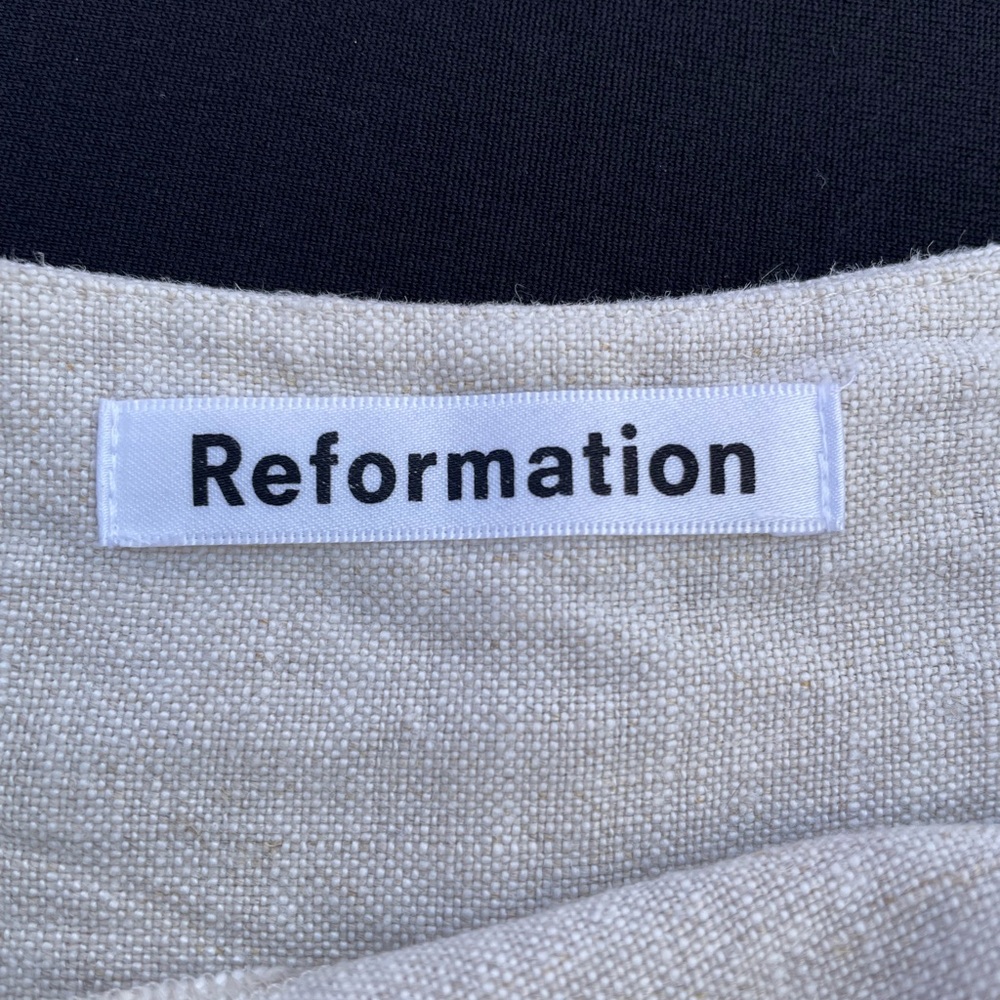 Reformation Cream Button-Front Skirt - Picture 4 of 5